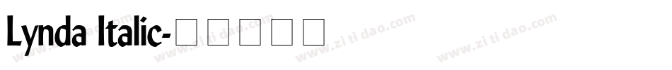 Lynda Italic字体转换